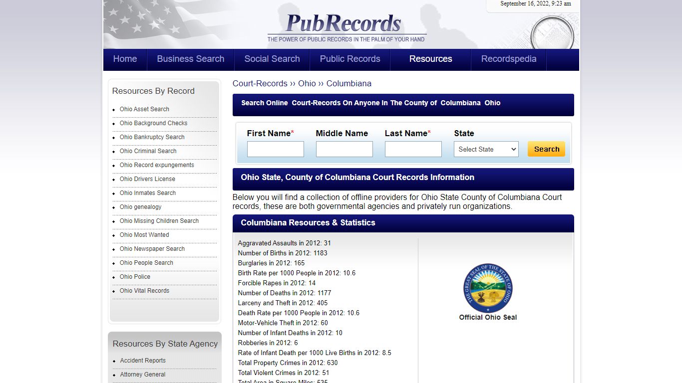 Columbiana County, Ohio Court Records